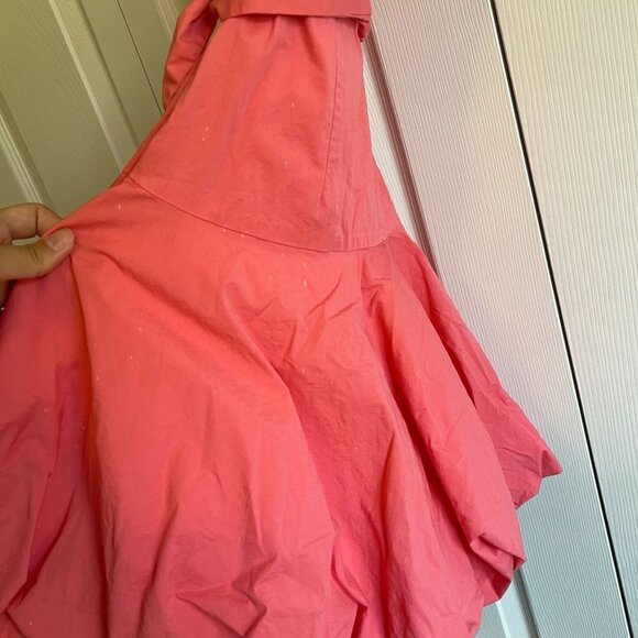 Derek Lam Collective Coral Pink One Shoulder Puff Dress Women's Size 40, US 4 - Picture 8 of 12